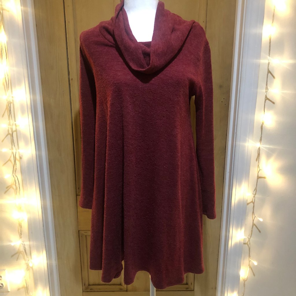 Sweater Dress With Cowl Neck